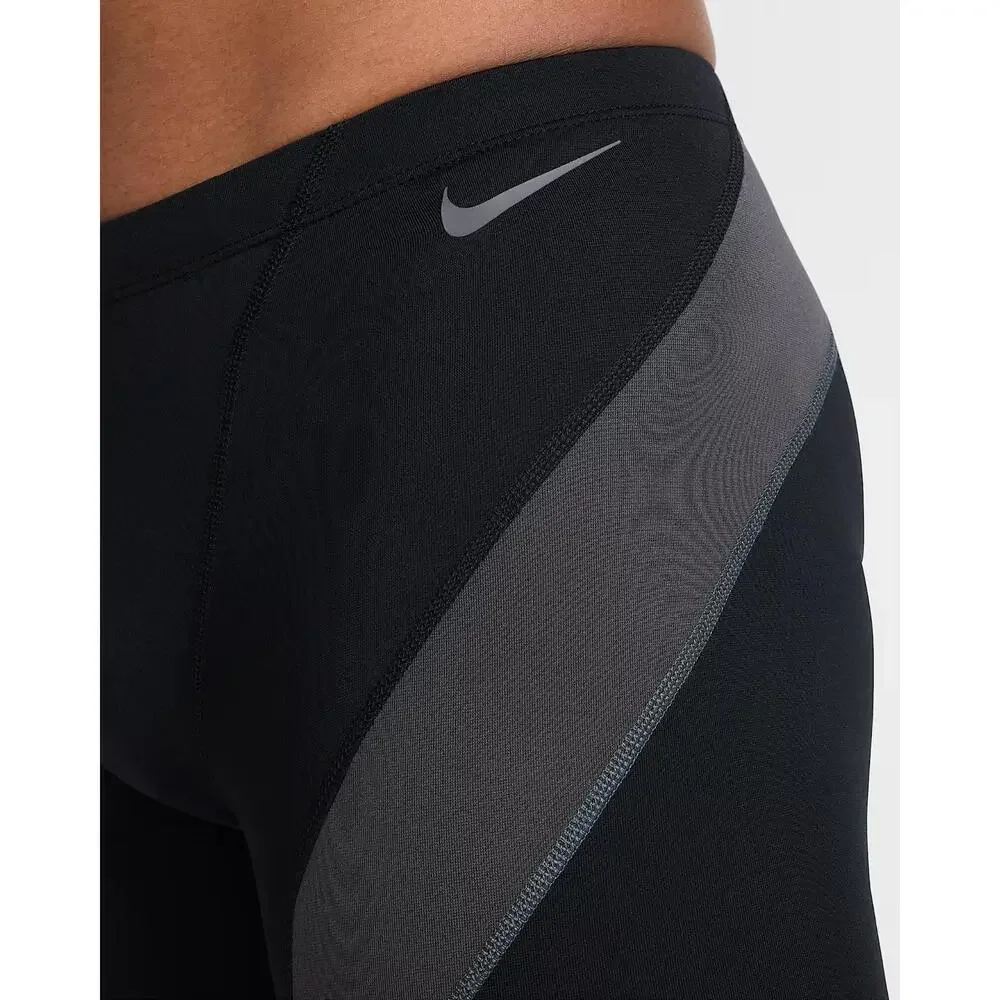 Nike HydraStrong Jammer SwimSuit Men's 24 Black Gray Colorblock Pull-On SRT512